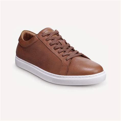 brown leather sneakers shoes